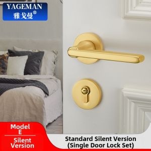 YAGEMAN | Magnetic Silencing Gold Matte Door Handle