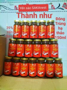 combo 20 lọ yến chưng Đông Trùng hạ thảo SAKAnest 150ml-39% Nước yến sào tăng sức đề kháng giảm mệt mỏi dành cho người lớn không hộp