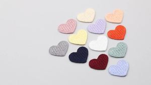 20Pc Trái Tim Thêu Vải Dán 3D Handmade Polyester Miếng Dán 3.5X2.7Cm Cho Trẻ Em Túi Tóc Giày Quần Áo Trang Trí