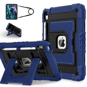 Funda For iPad 7th 8th 9th GEN10.2 Case iPad 12th A1911th Gen 11 10th 10.9 Shockproof Safe PC Silicon Hybrid Stand Tablet Cover