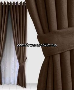 Gorden Blackout Panjang 4 Meter Hordeng Tinggi 3 Meter Tirai Jendela Korden Pintu Kamar Hotel
