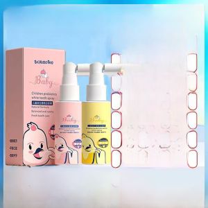 Childrens Oral Cleaning Spray Baby Tooth Protection Fluoride Free Probiotic Mouthwash Strawberry Flavor Breath Freshener