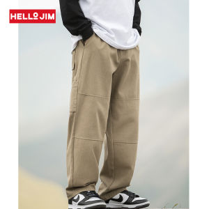 HELLO JIM Men cotton pants 2023 new style long pants for men loose cargo pants men  K2218