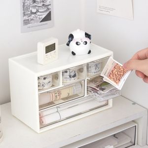 Transparent Desktop Organizer Box Office Coffee Tea Bag Storage Rack Home Bar Multi-layer Snacks Sorting Storage Cabinet