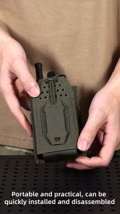 TOPTACPRO Tactical Mini Radio Pouch Molle Walkie-talkie Interphone Pouch Duty Tactical Molle Tool Pouch 8524