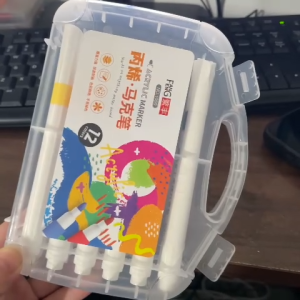 Bộ 12 Bút Acrylic Marker Fang Feng: Mực Gốc Nước Nhanh Khô Độ Che Phủ Cao Không Phai Màu