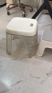 High Load Capacity Acrylic Chair Heavy Duty Bathroom Stool Non-Slip Footstool Nordic Aesthetic Small Chair