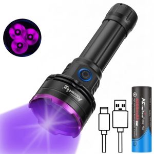 Đèn Pin UV Convoy Power 30W Có Thể Sạc Lại 365nm/395nm Với Pin 21700 Để Phát Hiện Vết Bẩn Của Vật Nuôi Tiền Bọ Cạp Hợp Kim Nhôm Màu Đen