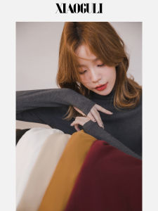 High Neck Long Sleeve Basic T-Shirt Womens Base Layer Shirt Korean Style Slim Fit Comfortable Fiber Blend Winter Collection