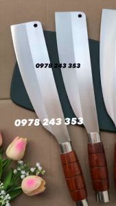 Dao chặt gà vịt thép trắng nhật không gỉ nặng 560g