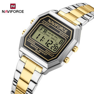NAVIFORCE Original Watch For Women 30m Waterproof LCD Digital Display Chronograph Alarm Calendar Date Casual Fashion Women Watches NF5063S