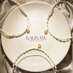 KALINAW Sirens Oval Pearl w/ Shell Pendant Necklace I Layered Necklace