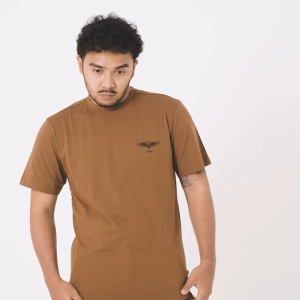 MGee Kaos Pria Lengan Pendek Polos M Gee Oliver C140 Brown