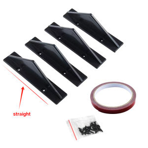 4pcs Car Rear Bumper Lip Diffuser Splitter Spoiler Scratch Protector Fin Trim Caps Universal Exterior Accessory For 300