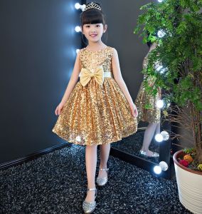Kids Evening Dress Princess Dress Girls Short Fashionable Sequins Choir Costumes Little Host Boys Formal Dress