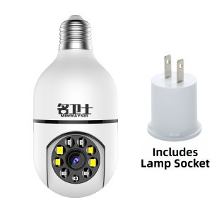 Wall Light Security Camera 360 Degree WiFi Remote Indoor HD