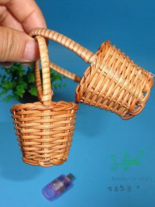 Mini Handmade Wicker Basket Small Size Portable Basket Landscape Decoration Toy Basket Special Small Size Basket