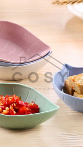 COSY Mangkok Daun Tempat Sambal Kecap / Mangkuk Saji Tempat Saus Bumbu Bahan Jerami Wadah Sambal Seasoning Dish Sauce Plate