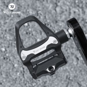 WEST BIKING Road Bike Pedal Bicycle Locking Pedals Cycling Bearing Cleats Clipless Pedal for SPD SL System with Locking Plate
