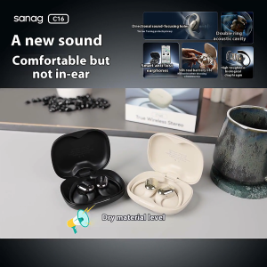 Sanag C16s tai nghe truyền âm qua xương mở-tai Bluetooth 5.2 24h Thời gian chơi IPX8 không thấm nước siêu nhẹ âm thanh nổi HD tai nghe thể thao cho chạy xe đạp