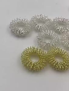 【10pcs Stainless Steel Finger Massage Ring Acupuncture Ring Therapy Relax Blood】