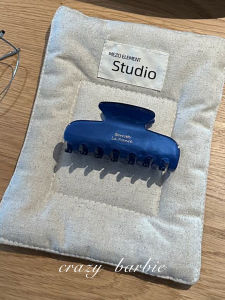 Elegant Retro Pearl Blue Acetate Hair Clip Womens Fashion Hair Accessories High-End Sensation Bun Shark Clamp Hair Clip