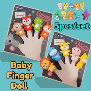 5pcs Finger Dolls Cartoon Finger Toys Set Parent-Child Interaction Story Telling Props Children Gift