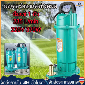 【จัดส่งในกรุงเทพฯ 】220V/370W ปั๊มจุ่มไฟฟ้าปั๊มจุ่มโคลนปั๊มดูด 370W สายไฟ 10M มอเตอร์ทองแดงบริสุทธิ์ที่มีเสถียรภาพประสิทธิภาพการไหลขนาดใหญ่และพลังที่แข็งแกร่งปั๊มน้ำเพื่อการชลประทาน ปั๊มน้ำในครัวเรือนที่จำเป็นสำหรับสวนผัก
