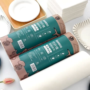 HappyCell METHOD Bamboo Kitchen Cloth Roll 20 Sheets 28x28cm Absorbent Oil Wipes For Kitchen Home