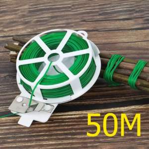 50m 100m ลวดรัดต้นไม้ ลวดดัดกิ่ง เนคไททำสวน ลวดมัดสายไฟ ลวดอเนกประสงค์ gardening tie