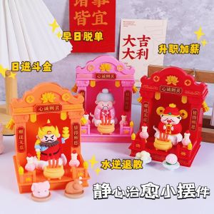 Chinese mini Fairy Ornaments Guanyin Desktop God of Wealth Mascot Crafts Buddha Shrine Entrance Decoration Car Ornaments