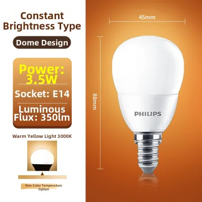 Philips LED Bulb E14 Screw Cap Ultra Bright Energy Saving Crystal Candle Tail Sharp Bubble White Warm Yellow Light for Home Use