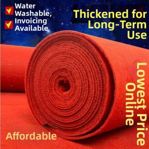Thick Non-slip Red Carpet