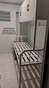 Customized helper bed with storage for bomb shelter | small room helper bed | kids bed | storage bed | low bed | small bed with cabinet | Storage Bed | Co-living Bed