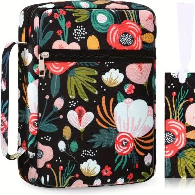 Bible Cover Bible Cover Womens Bible Bag with Bookmarks Portable Bible Carrying Case for Girls as a Catholic Christian Gift L