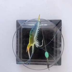 1PCS Soft Prawn Shrimp Swivel Wobbler Hook Luminous Silicon Soft Artificial Bait With Hooks