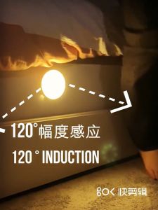 ไฟเซนเซอร์อัตโนมัติ 8 LEDS สีขาว วอร์มไวท์ ชาร์จไฟ USB สําหรับกลางคืน