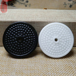 Handmade DIY Vintage round Ring Pendant Hanfu Court Style Jadeite Necklace Jewelry Traditional Chinese Culture Accessories