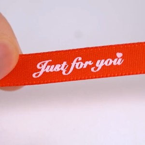 1cm (32 Yards/Roll) Just For You Gift Ribbon DIY Tie High End Gift Decoration Bouquet Satin Ribbon
