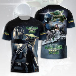 Hot Toys | Hot Toys 2026 The Mandalorian and Grogu Themed Allover Print Adult Kids Casual T-Shirt Family Summer Breathable Quick-drying Top