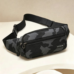 OTOHE Sports Waist Bag Fashion Men Bag Men Chest Bag Shoulder Bag Sports Bag Waterproof Oxford Running Bag Portable Gym Bag for Running Cycling Hiking Walking