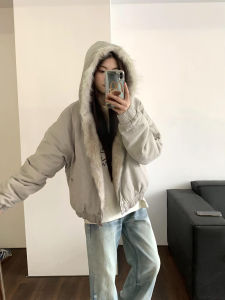 Áo Khoác Cotton Dày Có Mũ Trùm Đầu Cho Nam Và Nữ Mùa Đông 2025 Thiết Kế Mỹ Cleanfit Áo Khoác Cotton Lông Cừu Dày Cho Nữ