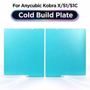 For Anycubic Kobra X Cold Plate 264x276mm Kobra S1 S1C Build Plate For Anycubic Kobra S1 Combo Heat Bed Cool Spring Steel