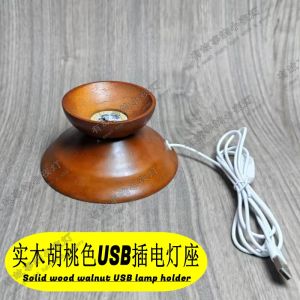 ตุ๊กตาคริสตัลขนาดใหญ่ LED ฐานไฟ USB สีน้ำมันไม้กาว ตุ๊กตาคริสตัลไฟฟ้าแบบเคลื่อนที่ได้ แหล่งกำเนิดแสง LED สำหรับตกแต่งบ้าน