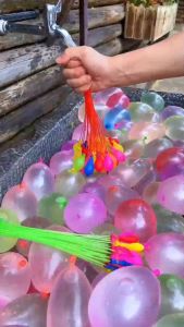 37 ลูก 1 ช่อ หลากหลายสี พร้องหัวต่อสายยาง ลูกโป่งน้ำ ของเล่นเด็ก จัดส่งจากกรุงเทพ