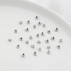 18k 14k Gold-plated Strong สีการเก็บรักษาปุ่ม-clasp Handmade Diy สร้อยข้อมือ End Clamp เชือกลวดเหล็กสายตกปลาตําแหน่งหัวเข็มขัด