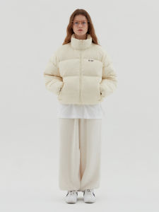 Trendy Rose Thickened Short down Jacket for Couples Winter New Style Commute Korean Version Zipper Closure Cotton Material