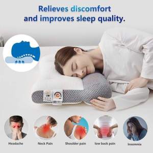 [READY STOCK ]Japanese orthopedic pillow - traction cervical neck support pillow Soft and comfortable bantal tidur microfiber memory foam pillow spot!!!颈椎修复记忆枕头