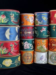 New Chinese Style Embroidered Sofa Cushion Pillow Splicing Curtain Trim Velvet Fabric for Home Decoration by Dongcai Brand