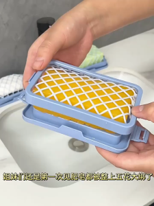 Soap Mesh Box Soap Foaming Net with Holder Soap Bubble Storage Mesh Case Clothes Soap Wash Tools